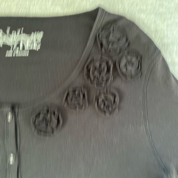 2 a Tee Boutique Black Cotton Buttondown Cardigan - Picture 7 of 10